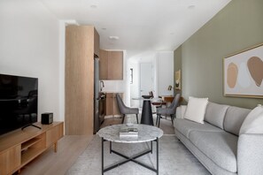 TV, stereo - Renovated East Village 1BR w/ W/D, nr Union Sq, by Blueground (Downtown)