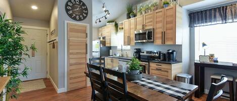 Condo, Multiple Beds, Patio, Mountain View (Gathering Place at the Nest) | Private kitchen | Coffee/tea maker, dining tables