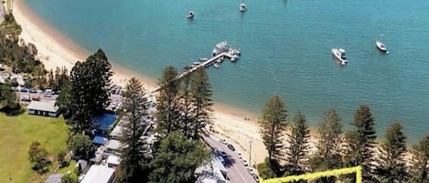 在海滩