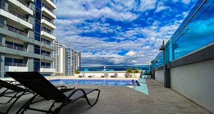 Relaxing Apartment in Latitud Yoses 21st floor AC/ WIFI