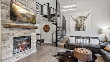 Smart-tv en een open haard