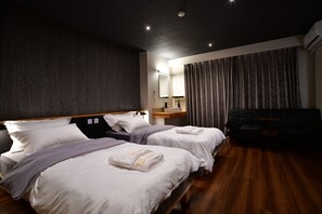 双床房 | 客房内保险箱、免费 WiFi、床单