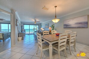 Dining - Sea Oats 204 is a Gold Tier 3 bedroom 2 bath Gulf Front Condo (Redington Shores)