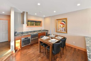Oven, stovetop, dishwasher, coffee/tea maker