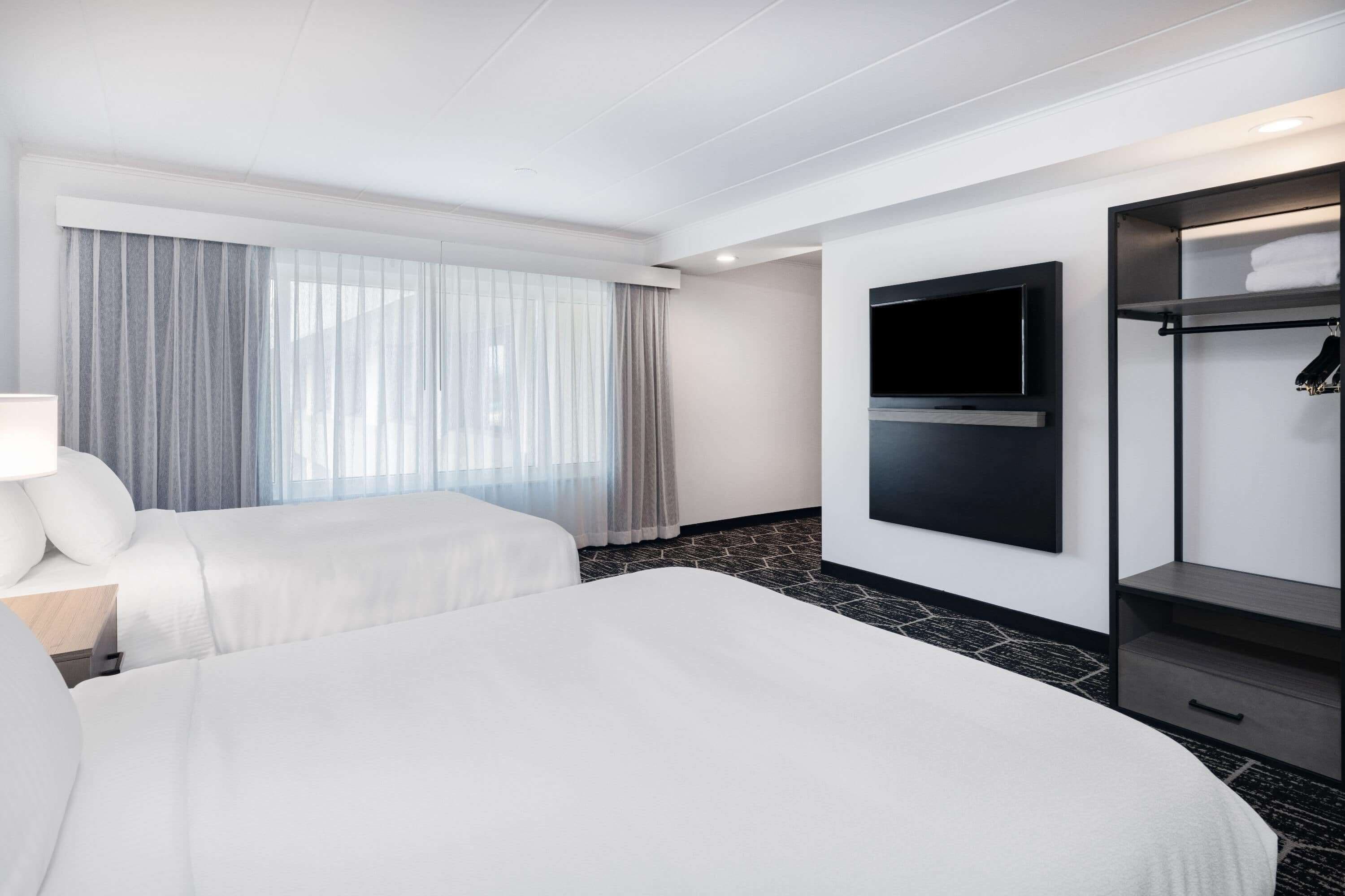 suite, 2 queen beds, non smoking | 1 bedroom, desk, iron/ironing board, free wifi