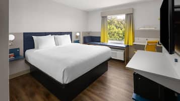 Kamer, 1 kingsize bed, niet-roken | Een bureau, een laptopwerkplek, verduisterende gordijnen, gratis wifi