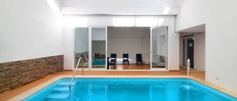 Indoor pool, a heated pool