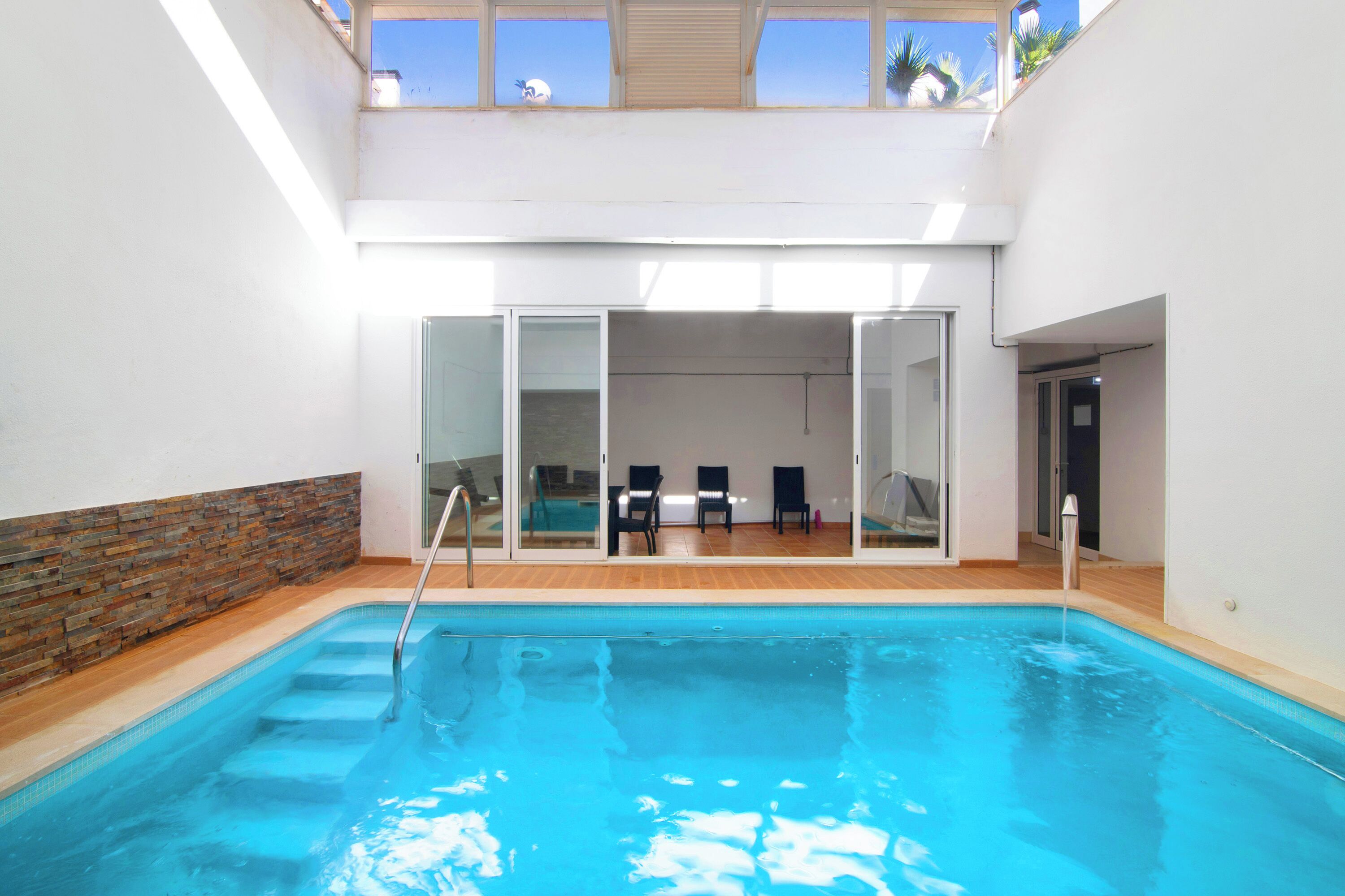 Indoor pool, a heated pool