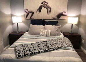 Desk, iron/ironing board, travel crib, free WiFi