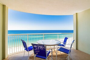 Balcony furniture has been updated but still wanted to show off the water on the beautiful day! - Gulf Front Condo with a Gorgeous View (Orange Beach)