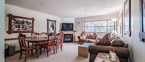 TV, fireplace, DVD player