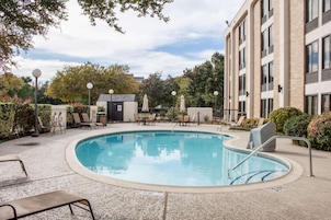 Outdoor pool, open 9:00 AM to 10:00 PM, pool umbrellas, sun loungers