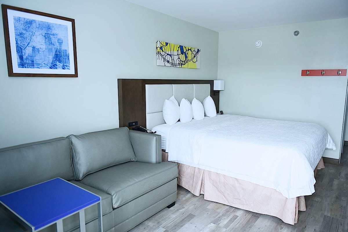 Deluxe Room, 1 King Bed, Non Smoking (Walk-in Shower;with Sofabed) | Desk, laptop workspace, blackout drapes, iron/ironing board