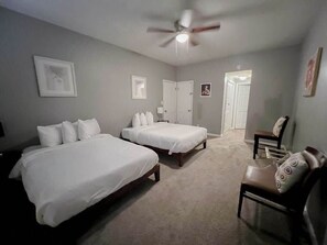 4 bedrooms, iron/ironing board, WiFi, bed sheets