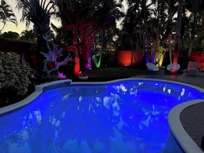 A heated pool