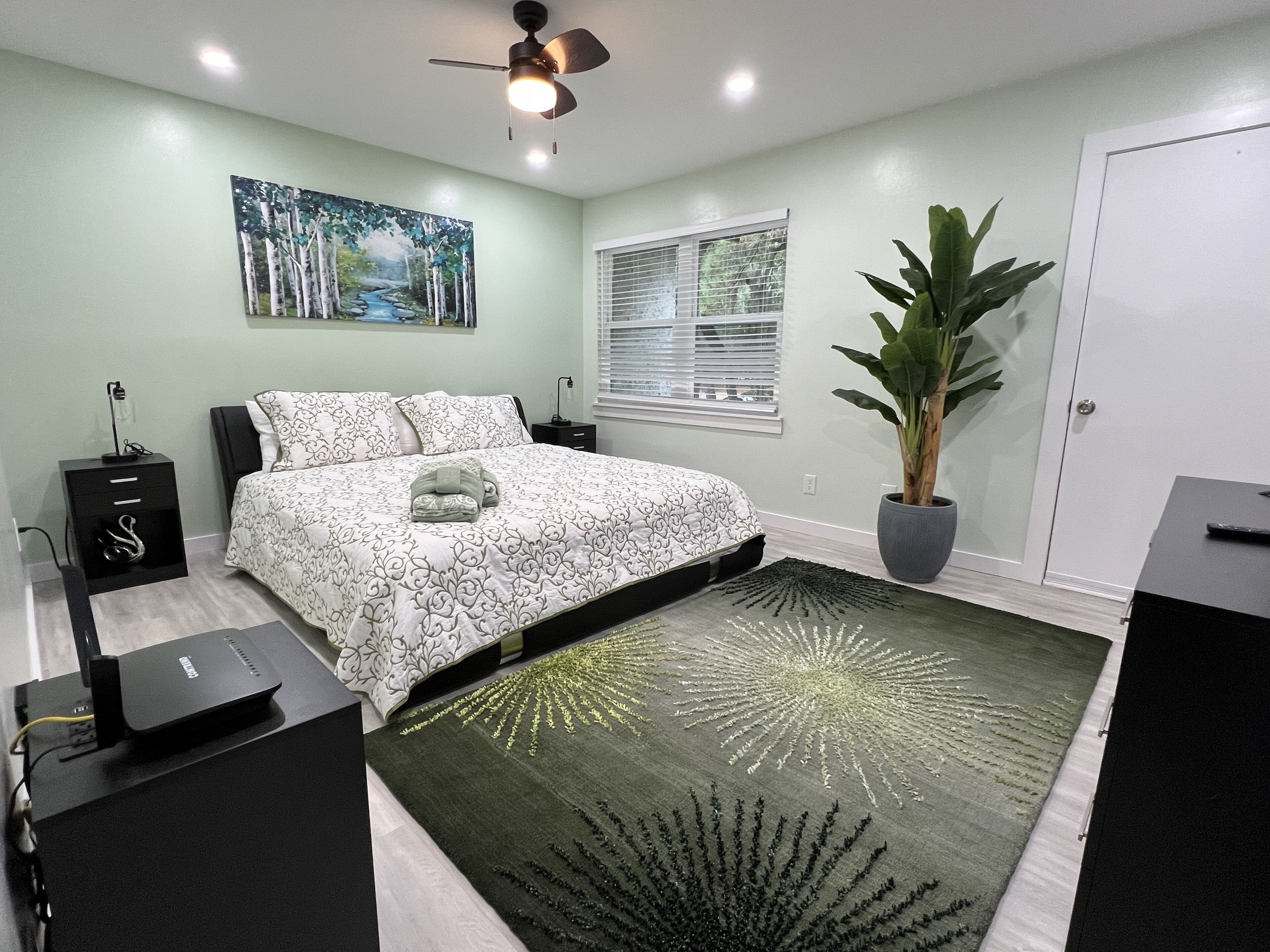 2 bedrooms, desk, iron/ironing board, free WiFi