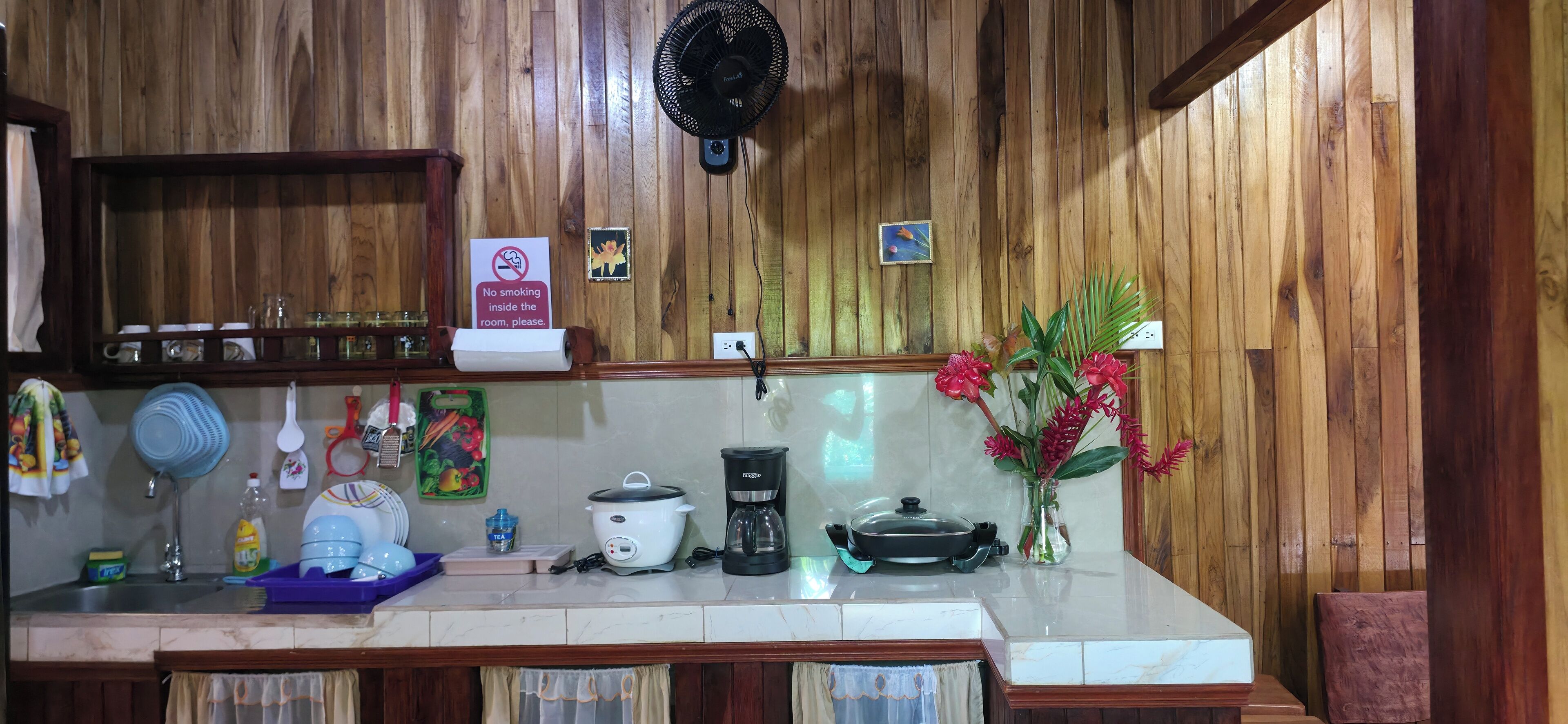 Room, Multiple Beds | Private kitchen | Mini-fridge, stovetop, coffee/tea maker, rice cooker