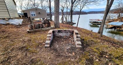 Secluded Lake of the Ozarks Vacation Home Waterfront with a Covered Dock.
