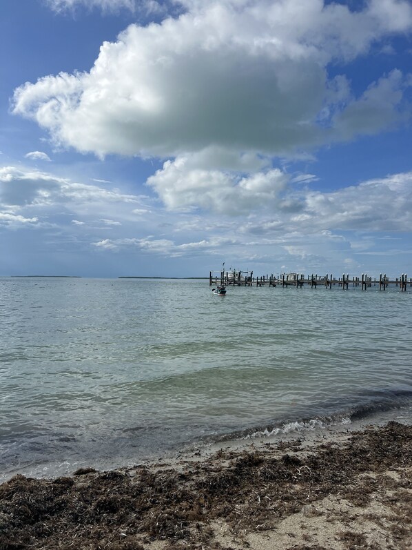 Beach nearby, sun loungers