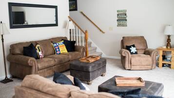 Smart TV, fireplace, video games