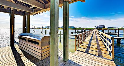 Enchanting waterfront home with dock, game room, central AC, & washer/dryer