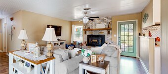 Dog-friendly, secluded home 2 miles to Main St. with firepit, gazebo, & BBQ pit