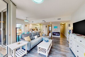 TV, fireplace, video games, computer monitors