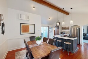 Dining - Elegant ocean-view home with firepit & W/D - walk to Moonstone Beach (Cambria)