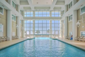 Indoor pool, a heated pool - Beachfront condo with shared pool, hot tub, tennis court, & central AC (Miramar Beach)