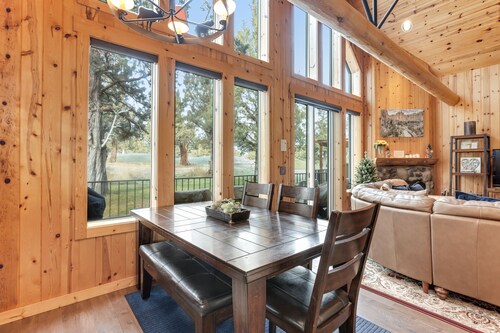 Relaxing golf course-front home with private hot tub, firepit, & shared pool