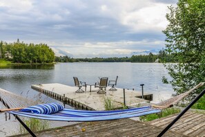 Property grounds - Lakefront Anchorage home with fireplaces, jetted tub & private dock (Anchorage)
