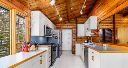 Lakefront Anchorage home with fireplaces, jetted tub & private dock