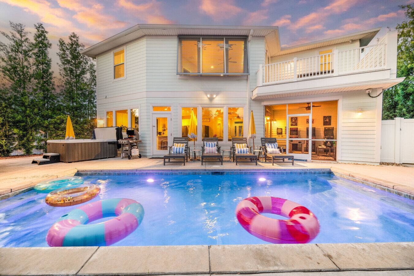 屋外プール、温水プール