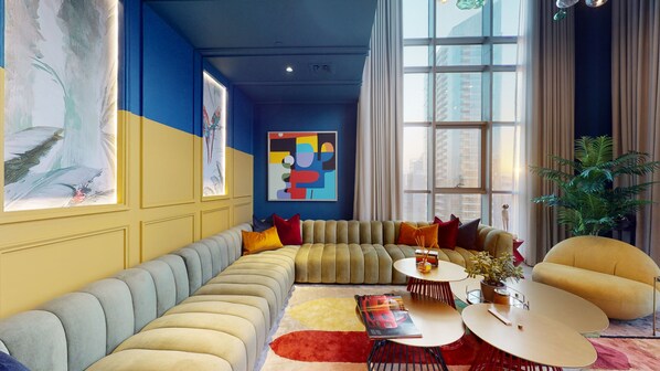 Superior Apartment | Living area | 80-inch flat-screen TV with cable channels, TV, streaming services