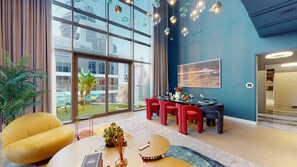 Superior Apartment | Living area | 80-inch flat-screen TV with cable channels, TV, streaming services