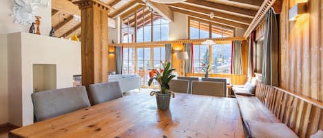 Eight-Bedroom Chalet | Living area | Heated floors
