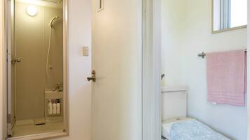 Bathtub, hair dryer, towels, soap