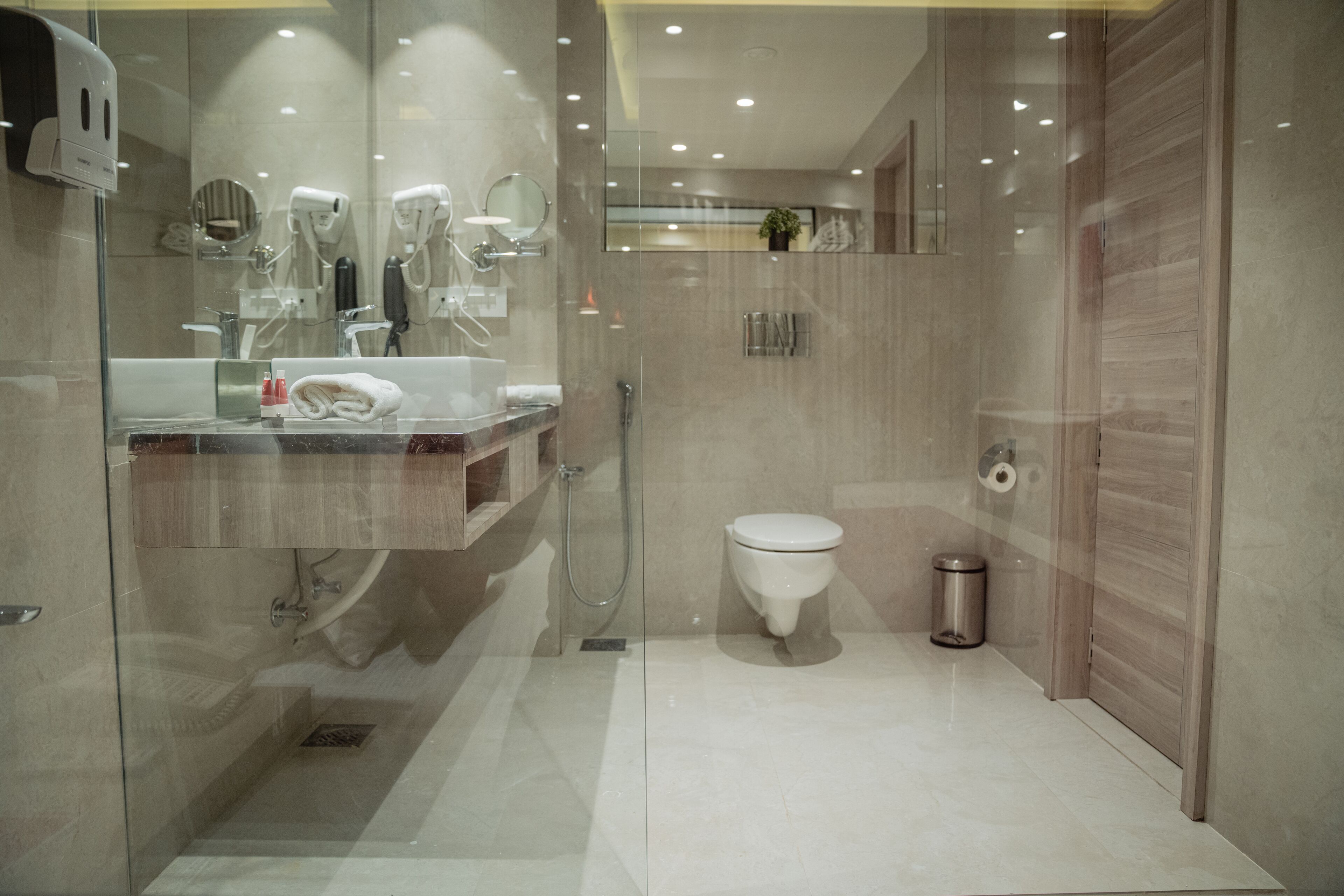 Camera Executive | Bagno | Doccia, soffione a pioggia, asciugamani