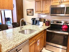 Fridge, microwave, oven, stovetop - Ski in/ski out condo at the base of Park City Mountain Resort (Park City)