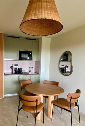 Fridge, electric kettle