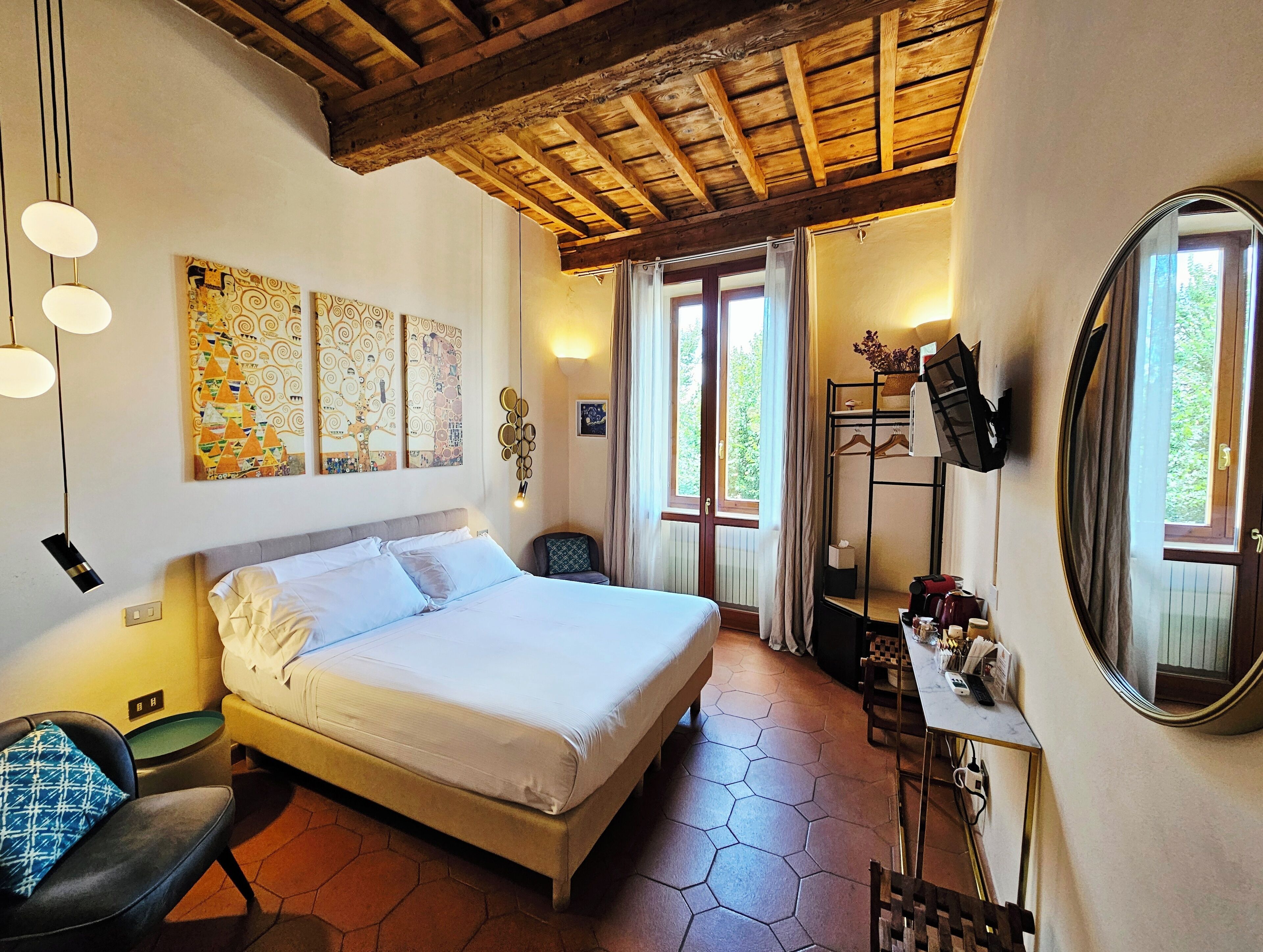 Panoramic Double Room, 1 Bedroom, Air conditioning, City View | Hypo-allergenic bedding, minibar, blackout curtains, soundproofing