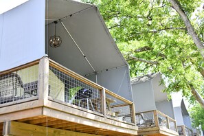 Balcony view - 16 Son's Rio Cibolo - Birdhouse Cabin (Marion)