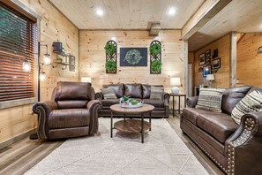 Smart TV, fireplace, video games