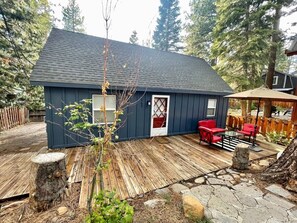 Terrace/patio - Mt. Airy Cottage - Walk to Beach! (Tahoe Vista)