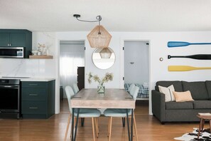 TV, fireplace, foosball, offices