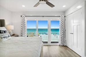 Desk, iron/ironing board, travel cot, free WiFi - Beachfront 2-bedroom vacation home on Panama City Beach. Perfect for families! (Panama City Beach)