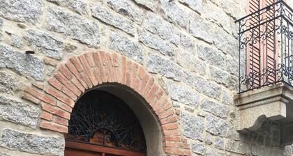 Ancient building in the historic center near the lake and the sea.