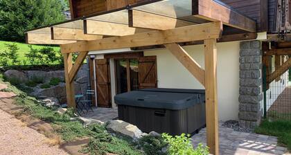 La Bresse, sublime chalet, clÎturé, jacuzzi , sauna privé, à 10min des pistes