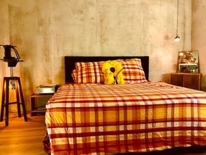 1 slaapkamer, een bureau, gratis wifi, beddengoed