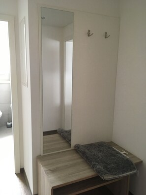 Shower, soap, toilet paper